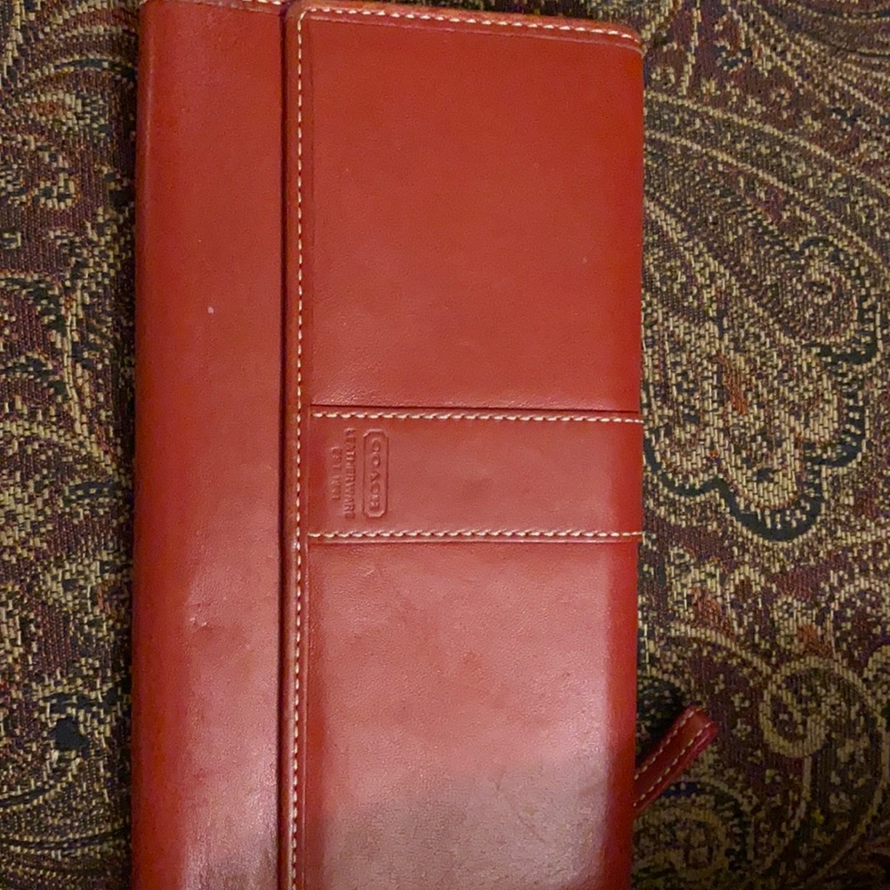 Red coach wallet
